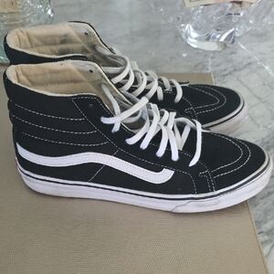 Vans Classic Black and White Skate Shoes